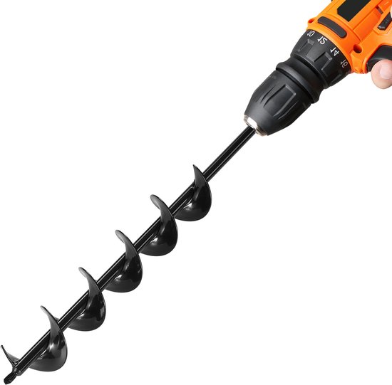 VEVOR Grondboorpaalboor Grondgatboor Tuinboor voor Boormachine 8x60cm van Merkloos	