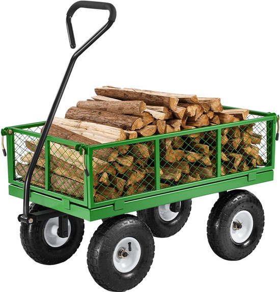 VEVOR Handkar Transportkar Tuinkar Gereedschapskar Handkar 300kg Groen