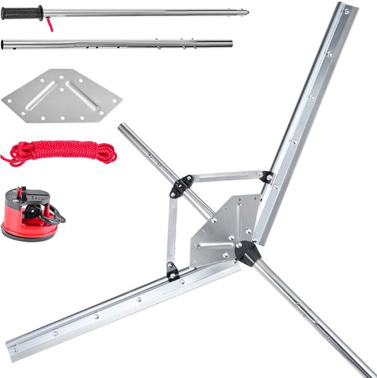 VEVOR Lake Weed Cutter Pond Harke Lake Hark 1219mm Snijbreedte 9m Touw van Merkloos	