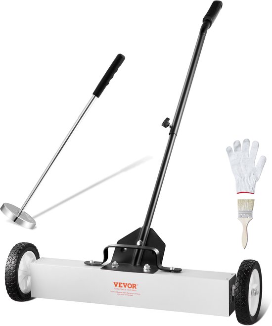 VEVOR Magneetveger Telescopische Magneetbezem Tapijtveger Oprolbaar 61cm van Merkloos	