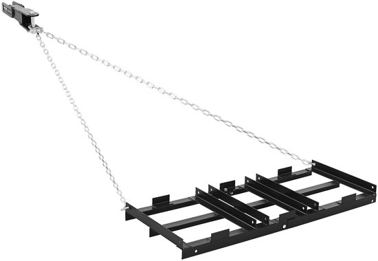 VEVOR Sleepeg 122x50 Cm, Weideeg, Weidesleep met 183 Cm Ketting, Krachtige Egaliseerhark, Gegalvaniseerde Stalen Veldeg voor Grindpaden, Geschikt voor ATV's, UTV's en Tractoren van Merkloos	