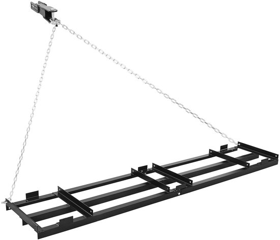 VEVOR Sleepeg 243,5x50 Cm, Weideeg, Weidesleepeg met 183 Cm Ketting, Krachtige Egaliseerhark, Gegalvaniseerde Stalen Veldeg voor Grindpaden, Geschikt voor ATV's, UTV's en Tractoren van Merkloos	