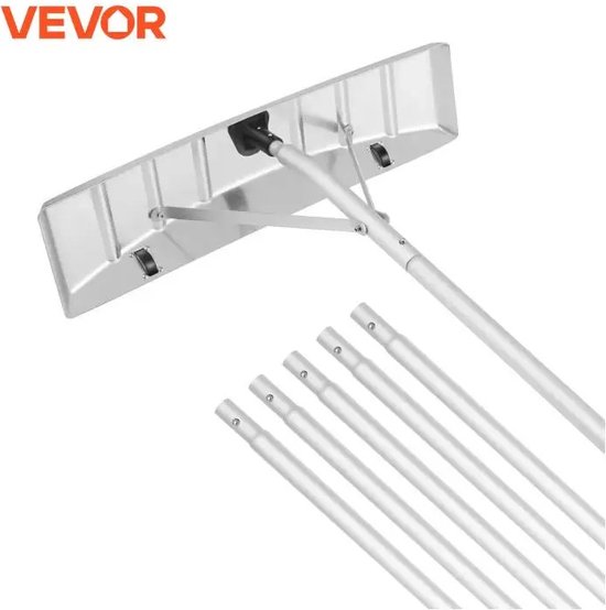 Vevor Sneeuw Hark - 635cm Aluminium - Dakbescherming - Antslip Handgereedschap - Verstelbare Hark Voor Dak - Huis Gereedschap