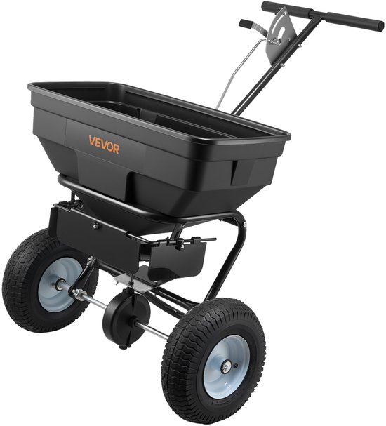 VEVOR Strooier, 59kg Capaciteit, Kunstmeststrooier met Een Strooibreedte van 0-3,66m, Zaadstrooier met 33cm Luchtbanden, Regelbare Doorvoersnelheid, Centrifugaalstrooier voor Kunstmest, Zaden en Strooizout van Merkloos	