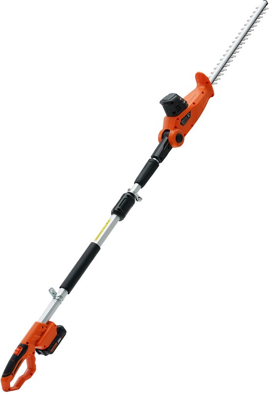 VEVOR Telescopische Heggenschaar 20V Heggenschaar Koperen Motor 1200 rpm Elektrische Heggenschaar 46cm Meslengte 188-239cm Uitschuifbaar 16mm Snijdiameter 30-150° Draaibaar incl. Snellader Accu van Merkloos	