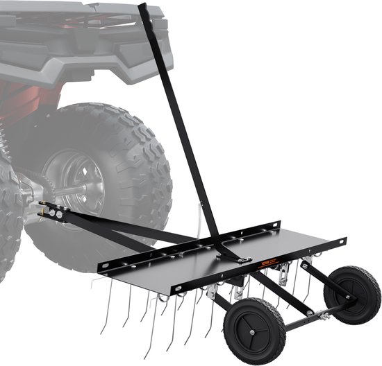 VEVOR Trekhark, 40-Inch Trekhark met 20 Verenstalen Tanden, Trekhark voor Atv'S Of Grasmaaiers, Trekhark met Handgreep voor Gazons In de Tuin van Merkloos	