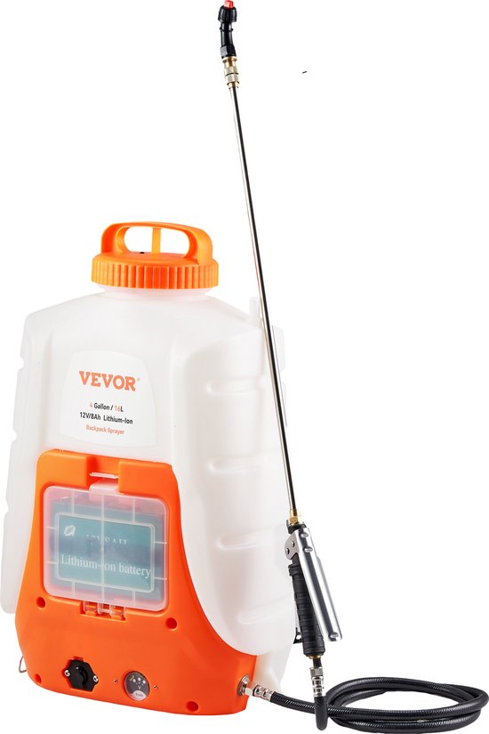 VEVOR Tuinsproeier Sprayer Accu Rugspuit 15L Drukspuit Sproeier Kunstmestspuit van Merkloos	