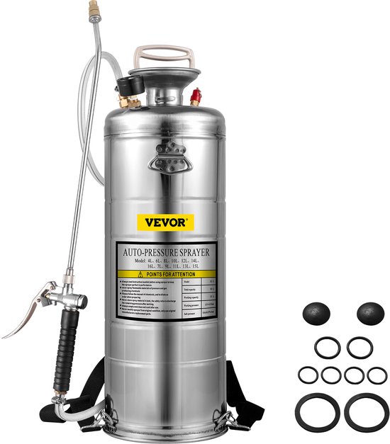 VEVOR Tuinsproeier Tuinvijververnevelaar 12l Ultrasone Nevelmachine Rvs Nevelmachine Geschikt Voor Huis Tuin Toeristenvoertuigen Speciale Voertuigen van VEVOR