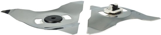 vhbw 2x reservemessen ter vervanging van MTD MRK7003A, MRK6101A voor grasmaaiers - reserveblad zilver, roestvrij staal