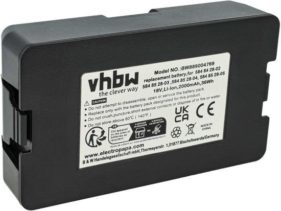 vhbw-accu compatibel met Gardena SILENO minimo 15202-20, 250 robotmaaier (2Ah, 18V Li-Ion)