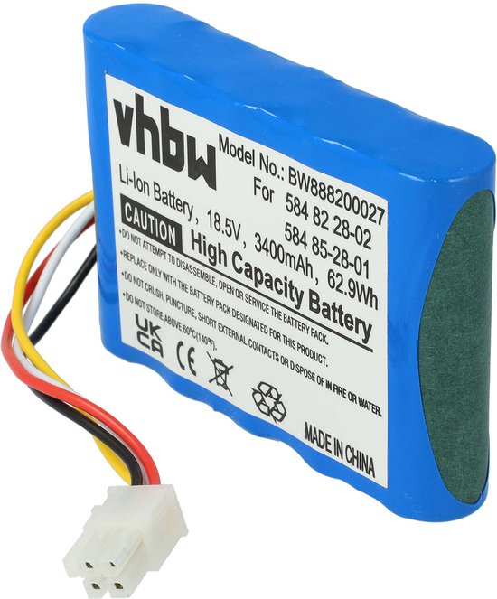 vhbw accu compatibel met Husqvarna Automower 315X, 315 (2015-2018), 310 (2015-2018) grasmaaiers (3400mAh 18,5V Li-Ion)