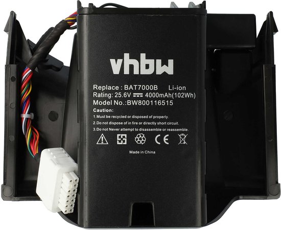 vhbw-vervangingsaccu voor Robomow MRK7005A, 8IFR27/66, BAT7000B, BAT7001A grasmaaiers (4000mAh 25,6V Li-ion)