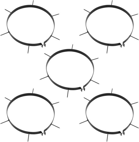 vidaXL - Beluchtingsklemmen - 5 - st - met - spikes - Ø - 30 - cm - ijzer van VidaXL