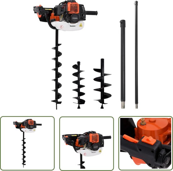 vidaXL Betonboor - Grondboor - Grondboorset staal - Tuingereedschap - Tuinonderhoud - Grondwerken van Merkloos	