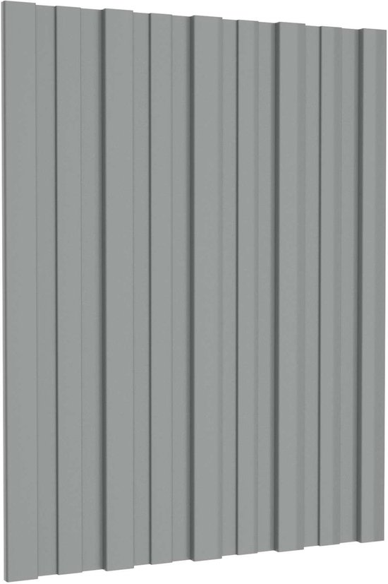 vidaXL - Dakpaneel - 12 - st - Grijs - 60 - x - 45 - cm - Verzinkt - staal