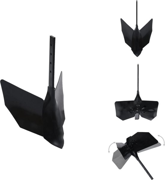 vidaXL Frees-/ploeghulpstuk - Frees-/ploeghulpstukken - Freeshulpstuk - Freeshulpstukken - Ploeghulpstuk voor frees metaal zwart van Merkloos	