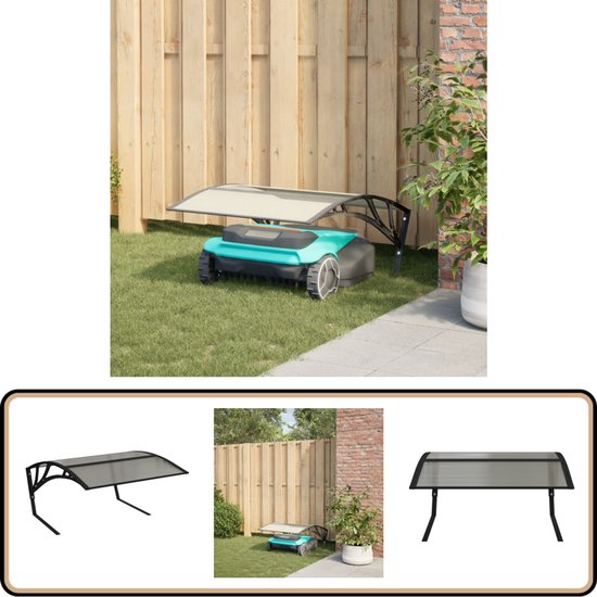 vidaXL Garage Robotmaaier - Zwart - 80x101x46 cm Garage Robot Maaier - Robotmaaier Opslag - Bescherming Robotmaaier - Buitenopslag Robotmaaier - Robotgrasmaaier Schuilplek van VidaXL