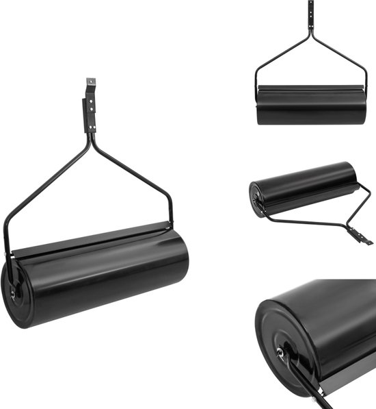 vidaXL Gazonroller - Gazonrollers - Gazonbeluchter - Graswals - Gazonroller 63 L ijzer zwart van Merkloos	
