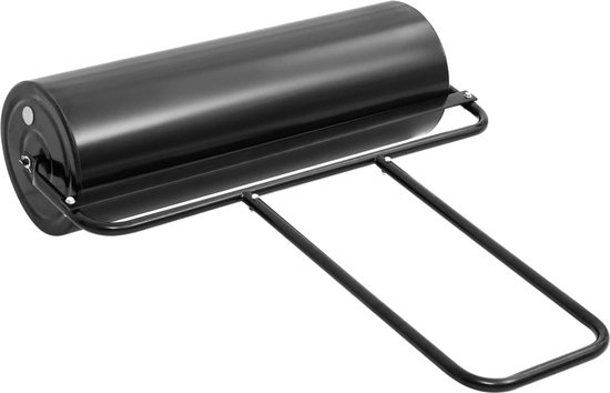 vidaXL - Gazonroller - met - handvat - 63 - L - ijzer - en - staal - zwart van VidaXL