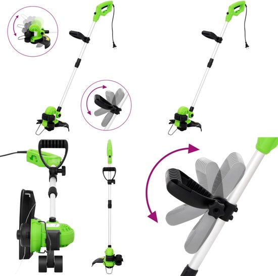 vidaXL Grastrimmer elektrisch telescopisch 29 cm 550 W - Grastrimmer - Grastrimmers - Elektrische Grastrimmer - Telescopische Grastrimmer van VidaXL