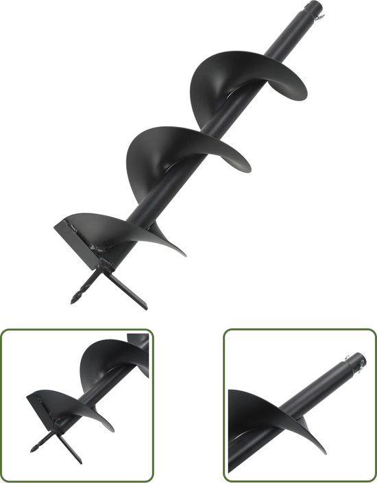 vidaXL Grondwerken - Grondboor - Grondboor 200 mm staal - Betonboor - Bouw Gereedschap - Staal Grondboor