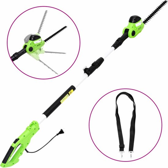 vidaXL - Heggenschaar - elektrisch - telescopisch - 41 - cm - 550 - W van Merkloos	