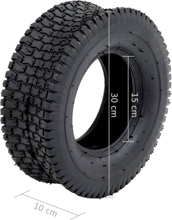vidaXL - Kruiwagenband - 13x5.00-6 - 4PR - rubber van vidaXL
