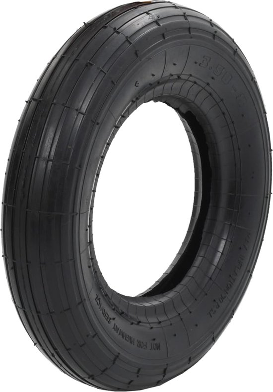 vidaXL - Kruiwagenband - 3.50-8 - 4PR - rubber van vidaXL