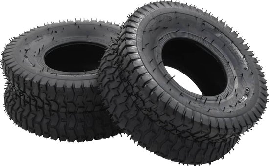 vidaXL - Kruiwagenbanden - 2 - st - 15x6.00-6 - 4PR - rubber van VidaXL