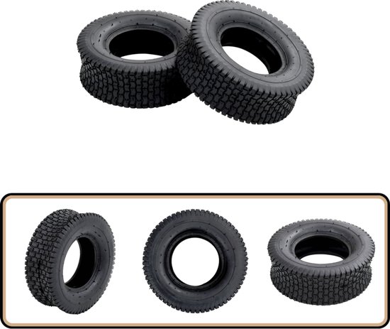 vidaXL Kruiwagenbanden 2 stuks - 13x5.00-6 4PR Kruiwagenband - Reserveband - Rubber Band - Lekbestendige Band - Tuingereedschap van VidaXL