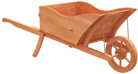 vidaXL - Plantenbak - kruiwagen - 128x45,5x43 - cm - massief - vurenhout van Merkloos	