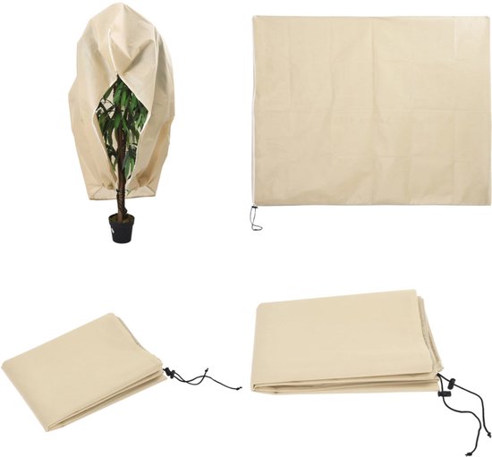 vidaXL Plantenhoes met ritssluiting 70 g/m² 3,14x2,5 m - Plantenhoes - Plantenhoezen - Plantafdekking - Plantenbescherming Tegen Vorst van Merkloos	