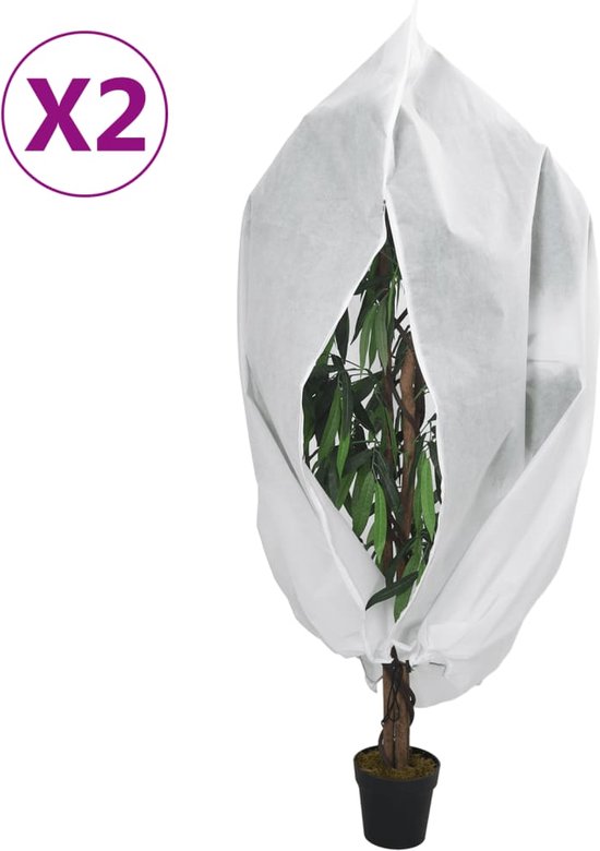 vidaXL - Plantenhoezen - met - ritssluiting - 2 - st - 70 - g/mÂ² - 2,36x2 - m van vidaXL