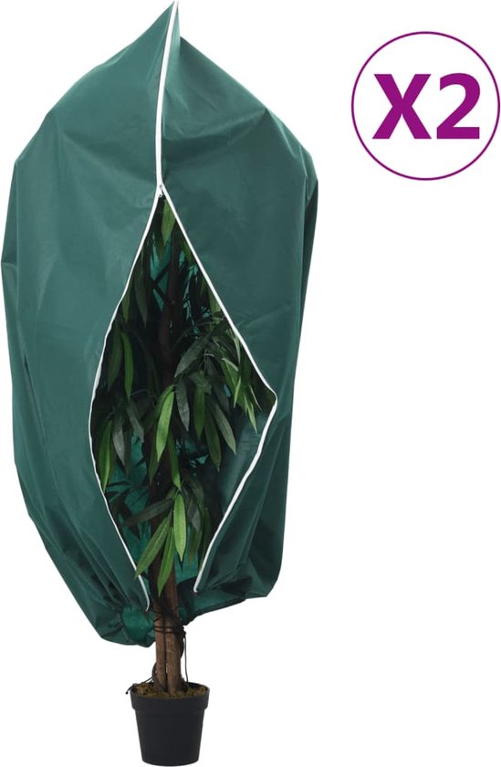 vidaXL - Plantenhoezen - met - ritssluiting - 2 - st - 70 - g/mÂ² - 3,93x3 - m van vidaXL