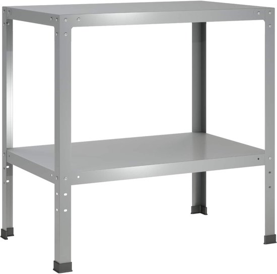 vidaXL - Planttafel - 100 - x - 50 - x - 80 - cm - Gegalvaniseerd - staal - zilver