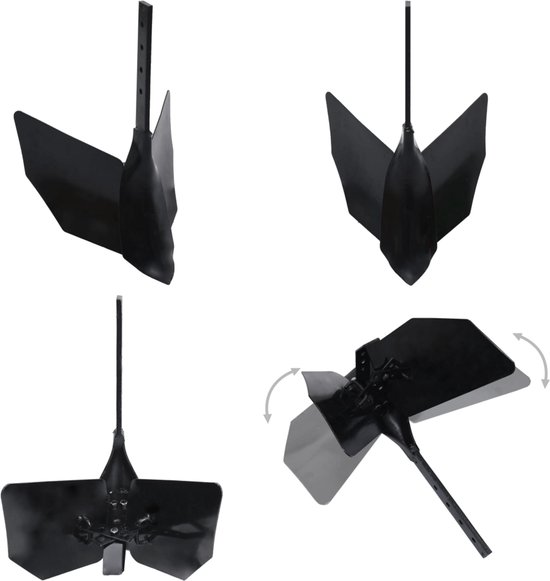 vidaXL Ploeghulpstuk voor frees metaal zwart - Frees-/ploeghulpstuk - Frees-/ploeghulpstukken - Freeshulpstuk - Freeshulpstukken van VidaXL