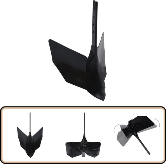 vidaXL Ploeghulpstuk voor Frees - Metaal - Zwart Tuin Gereedschap - Benzines Freess - Tuin Frees Accessoires - Aardappel Planten - Prei Planten van VidaXL