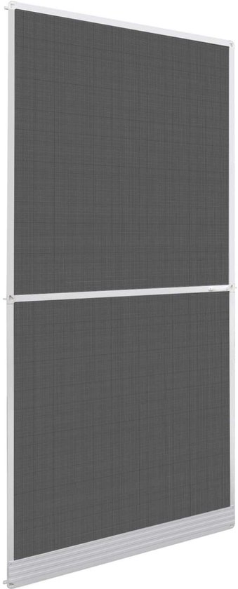 vidaXL - Scharnierend - Insectenscreen - Wit - en - Zwart - 100 - x - 215 - cm