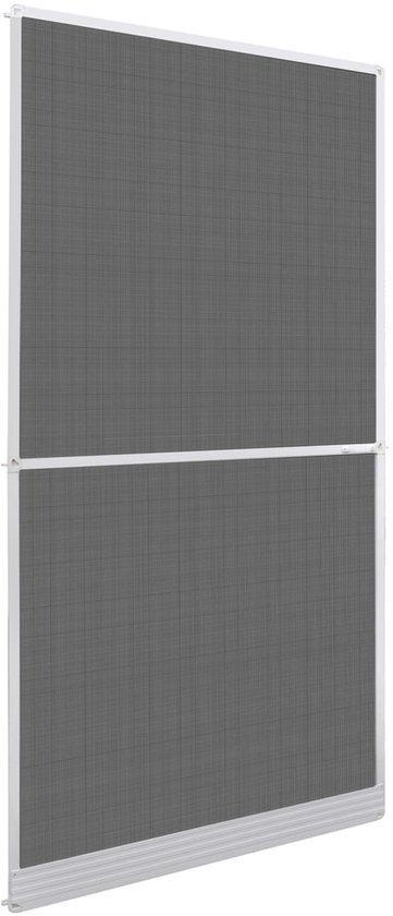 vidaXL - Scharnierend - Insectenscreen - Wit - en - Zwart - 120 - x - 240 - cm