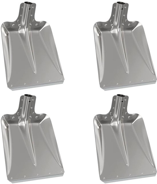 vidaXL - Schep - Hoofd - 4 - st - Zilver - 43 - x - 32,5 - cm - Aluminium