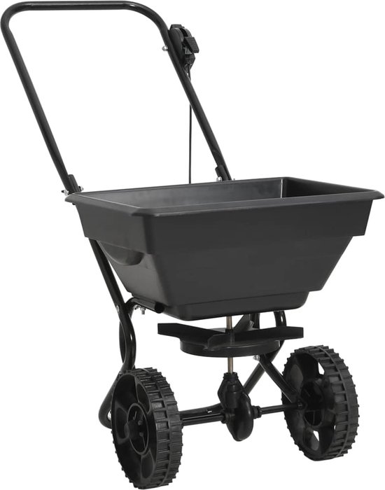 vidaXL - Strooiwagen - duwmodel - 15 - L - 92x46x70 - cm - PVC - en - staal van VidaXL