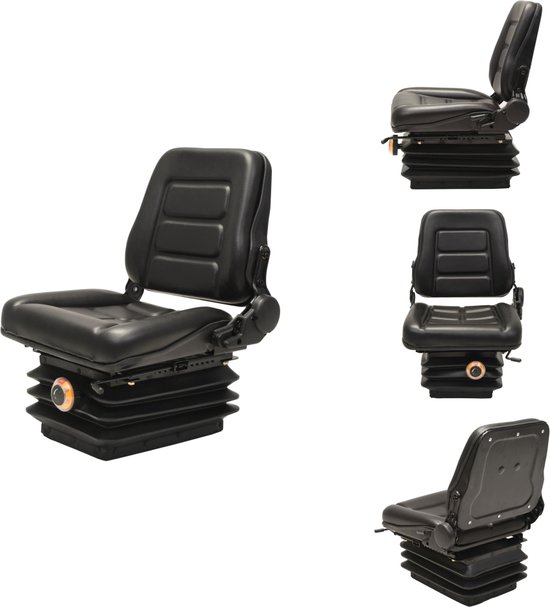 vidaXL Tractorstoel - Tractorstoelen - Tractor Stoel - Tractor Stoelen - Heftruck-/tractorstoel met ophanging en verstelbare rugleuning van VidaXL