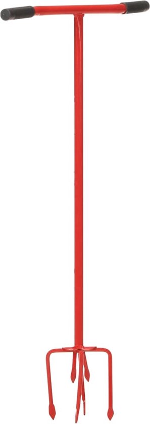vidaXL - Tuinklauw - staal - rood van vidaXL