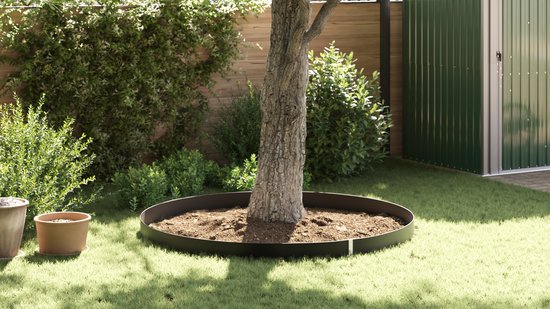 vidaXL - Wortelbegrenzer - met - metalen - strip - 0,7 - x - 15 - m - Polyetheen - Zwart