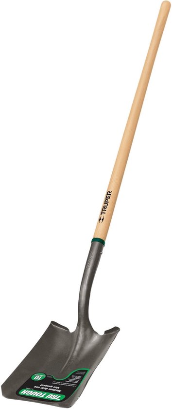 Vierkante Puntschop - Tuinschop Schep - Graven Verplaatsen - Lange Houten Steel - 112 cm - Hout