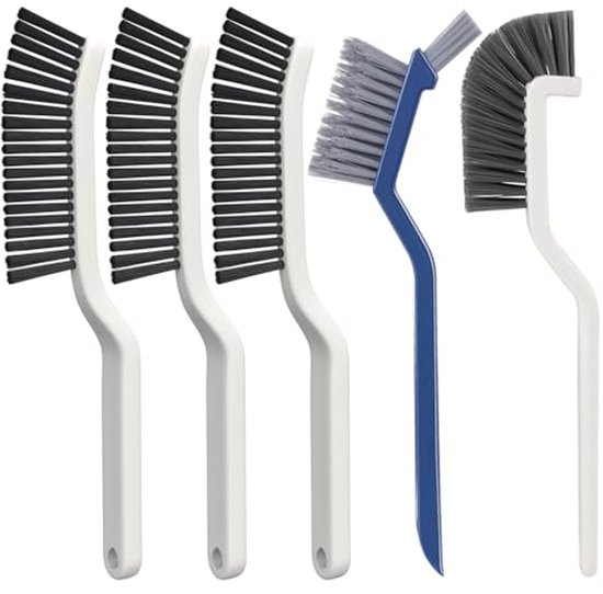 Vijfdelige Set Tegelvoegenborstels voor Badkamer en Keuken - Multi-inzetbaarheid voor Hoeken en Kieren van Merkloos	