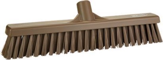 Vikan Bezem 317466 - 41cm - Zacht / Hard - Bruin - Geschikt voor alle harde vloeren van Vikan