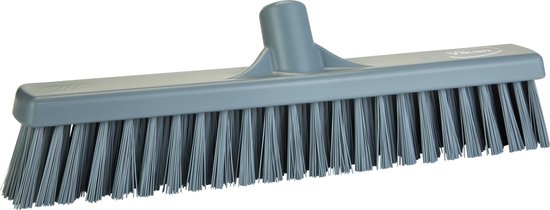 Vikan Bezem 317488 - 41cm - Zacht / Hard - Grijs - Geschikt voor alle harde vloeren van Vikan