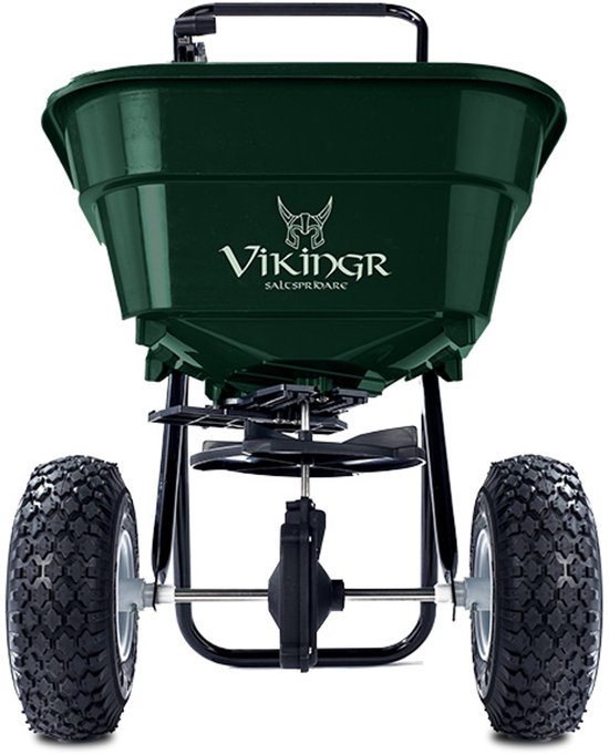 Vikingr 30 strooiwagen - Beste budget KWALITEITS strooiwagen - Geschikt voor graszaad, kunstmest en zout - Verstelbaar strooivolume - strooibreedte 600 cm - Inclusief luchtbanden van Merkloos	