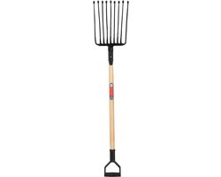 VIN® Woelvork - Tuinwoeler - Spitvork Met D-Greep – Grondwoeler Met 10 tanden – Tuinklauw - Bodembewerking van Merkloos	